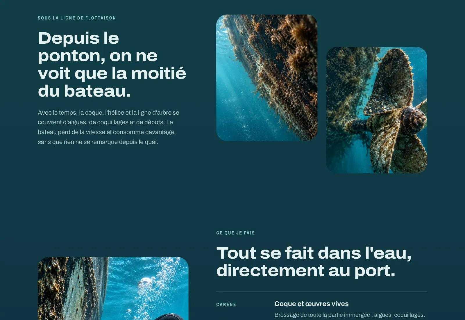 Sous la ligne de flottaison : ce que le client ne voit pas